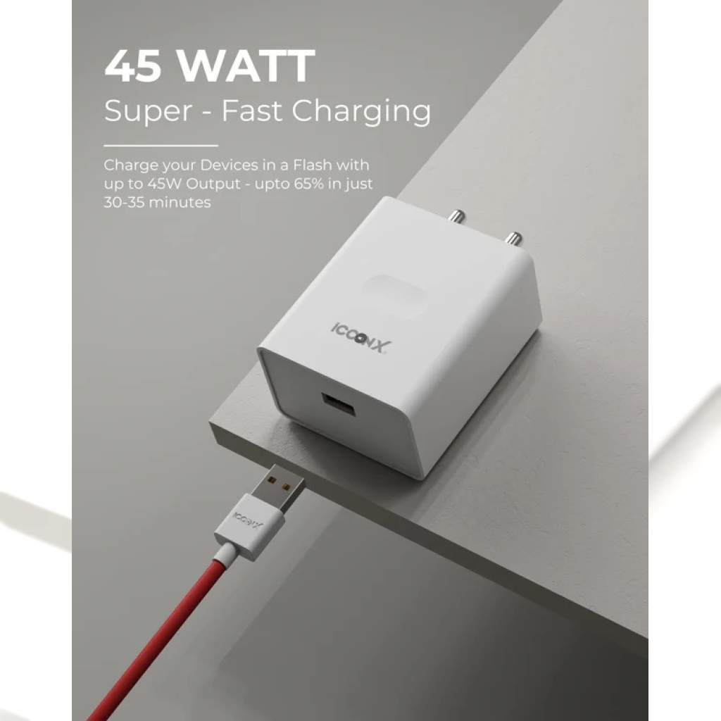 Icconx Charger 45W USB Type A With Cable