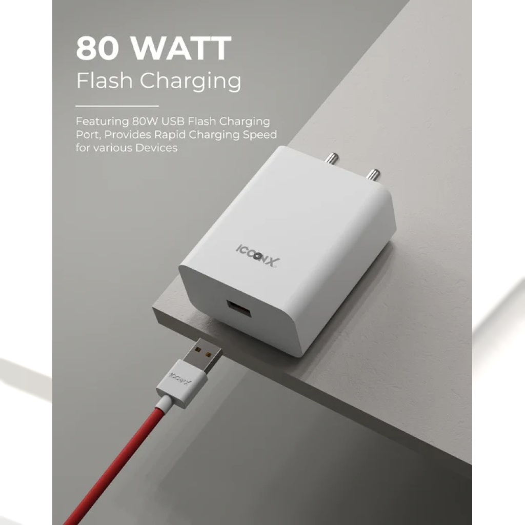 Icconx Charger 80W USB Type A With Cable