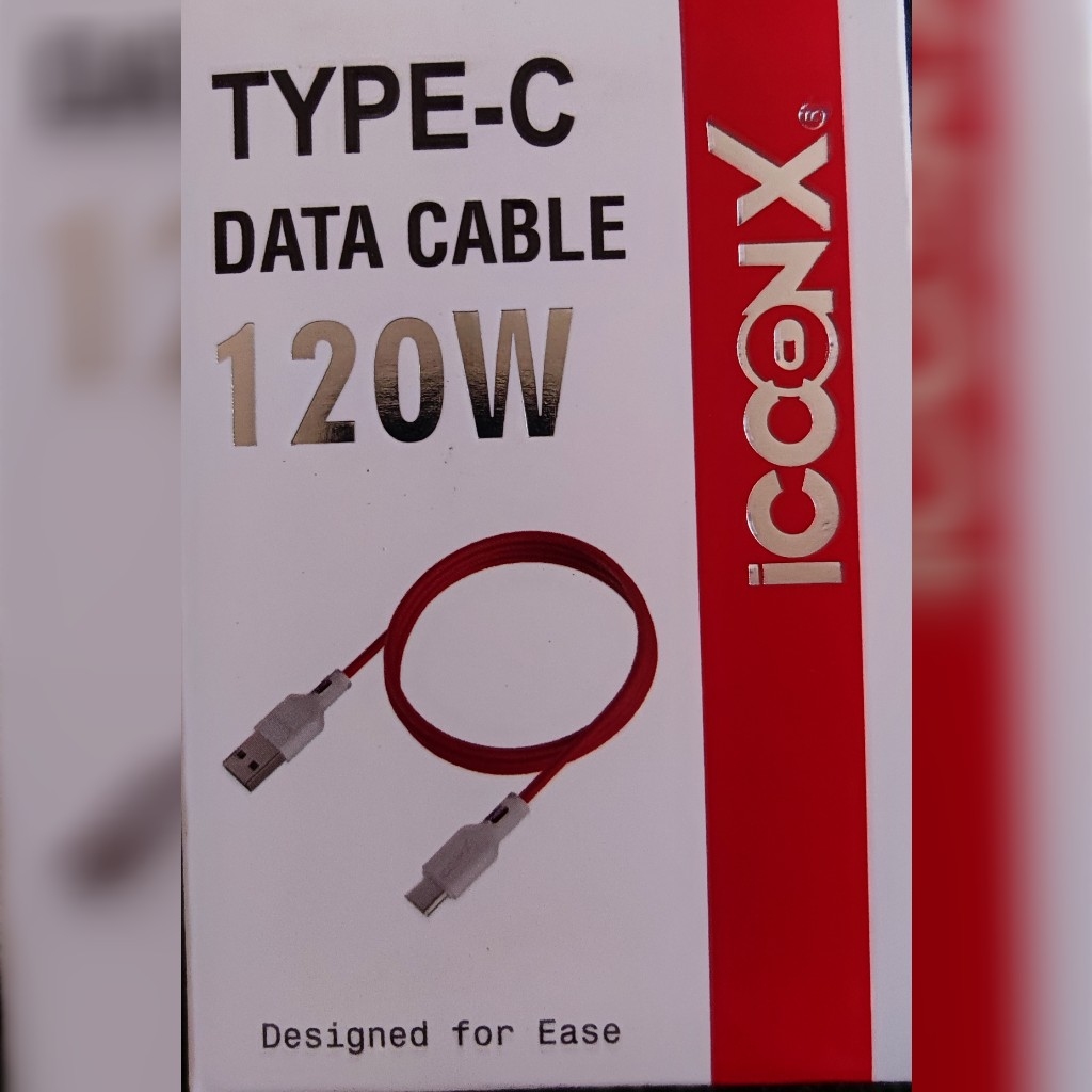 Icconx Type C Data Cable 120W Red